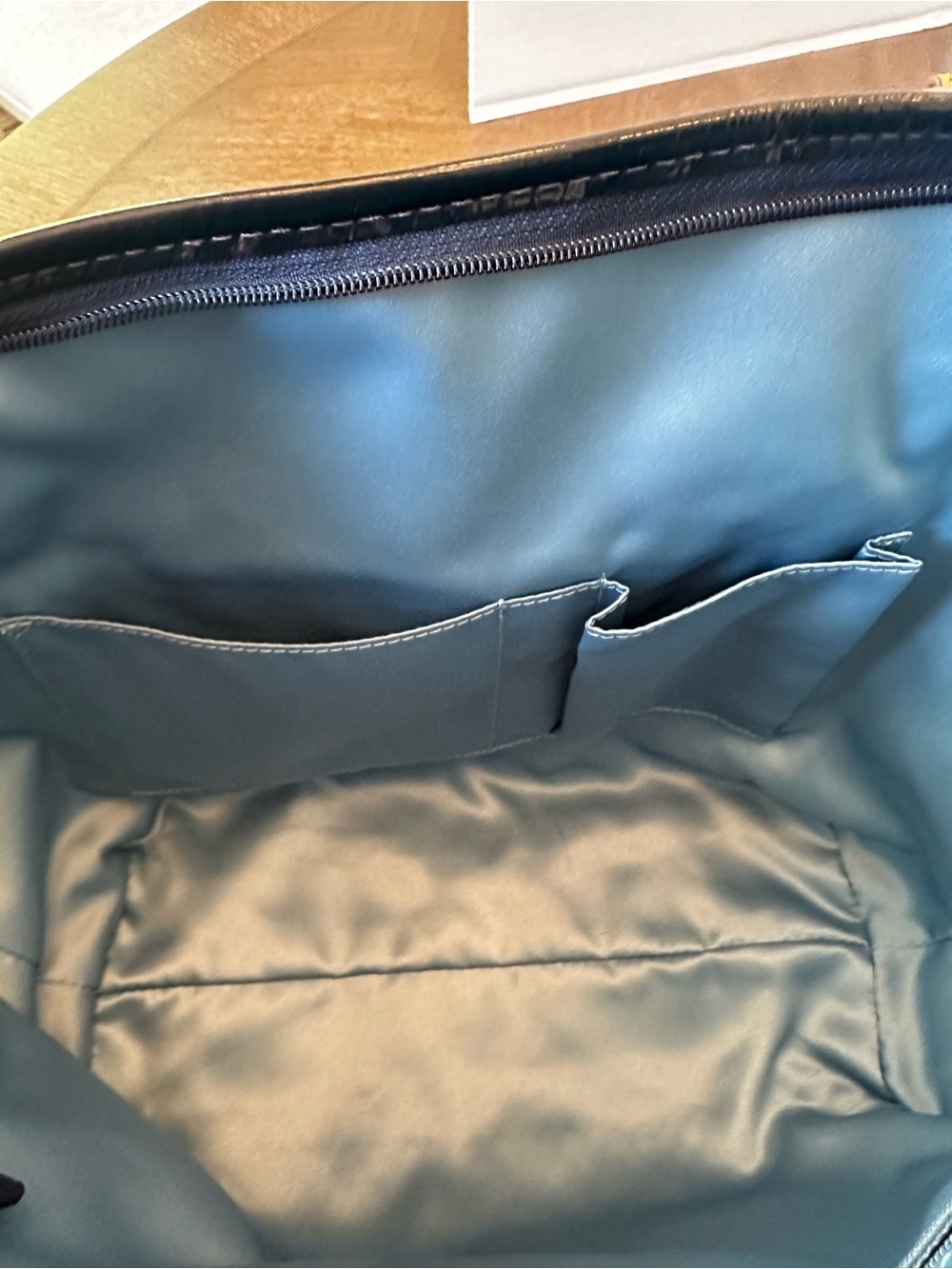 COACH Leah Rich Navy Patent Leather Tote w/ Hang Tag - Picture 10 of 16